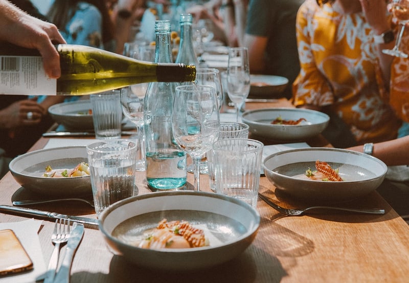 Gourmet Meal and Wine